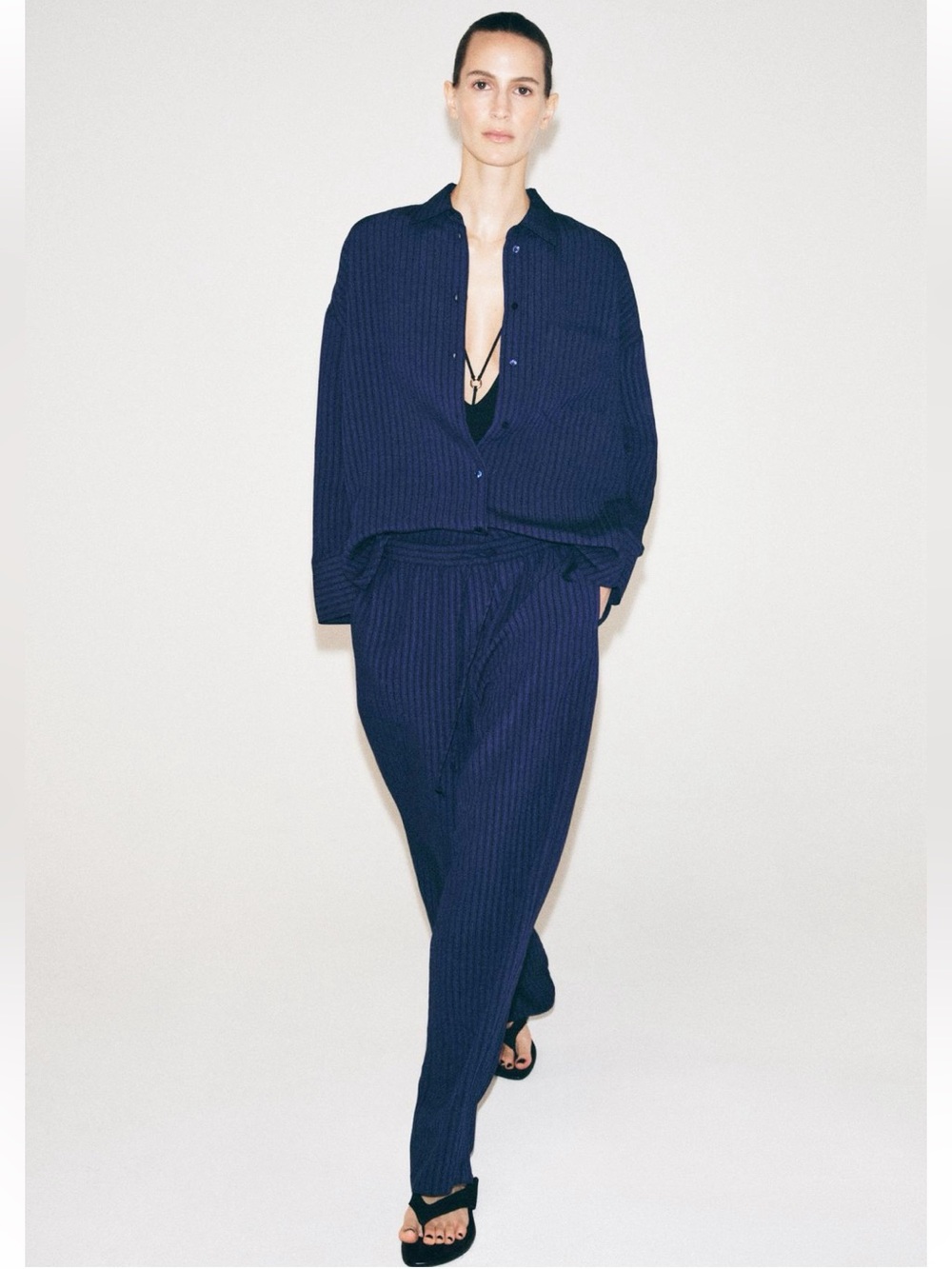 New ZARA ZW Collection Textured Pants